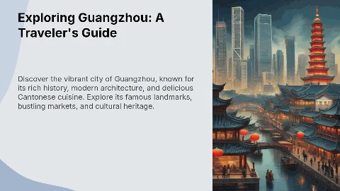 Travel in Chinese City Guangzhou