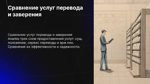 Сравнительная презентация услуг перевода и нотариального заверения