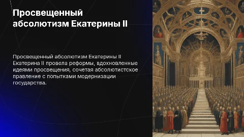 Просвещенный абсолютизм Екатерины второй