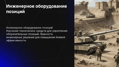 инженерное оборудование боевых позиций