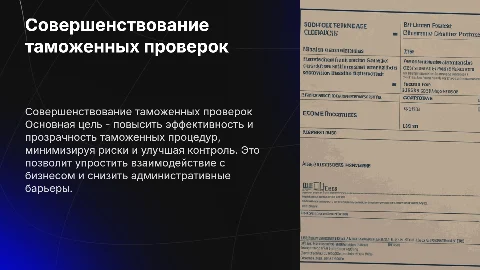 Совершенствование порядка таможенных проверок