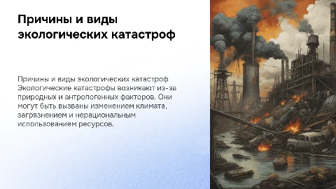 причины и виды экологических катастроф