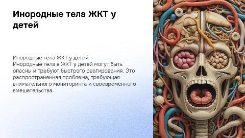 Инородные тела ЖКТ у детей