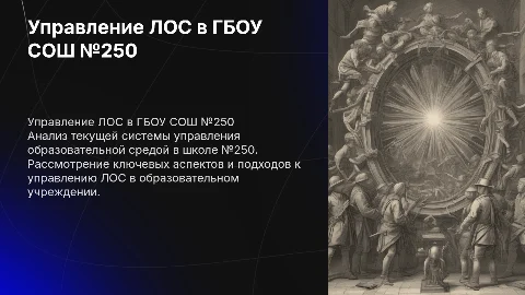 Управление локальной образовательной системой в ГБОУ СОШ №250