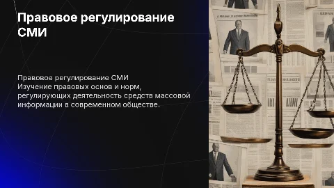 Правовое регулирование СМИ: основы и важность