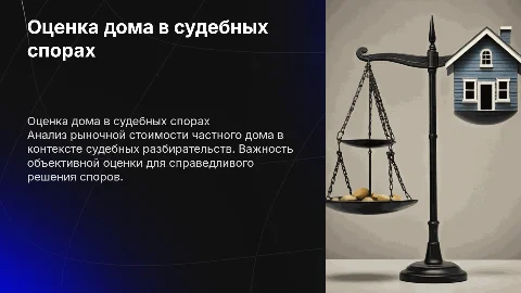 оценка частного дома при судебных спорах