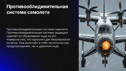 Противооблидинительная система самолета