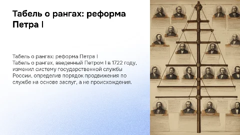 Табель о рангах: реформа Петра I и её влияние на карьеру