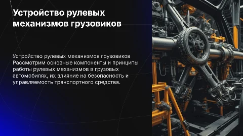 Устройство рулевых механизмов грузовых автомобилей