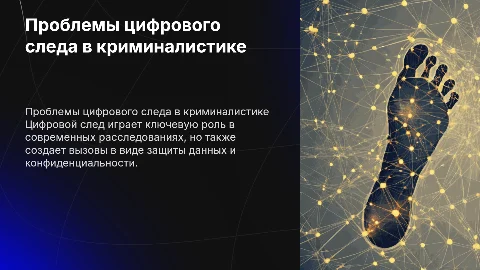 Проблемы в области цифрового следа в криминалистики
