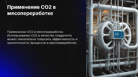 Примение СО2 хладагента в мясопереработке