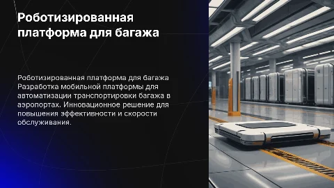 Разработка мобильной роботизированной платформы для аэропортов