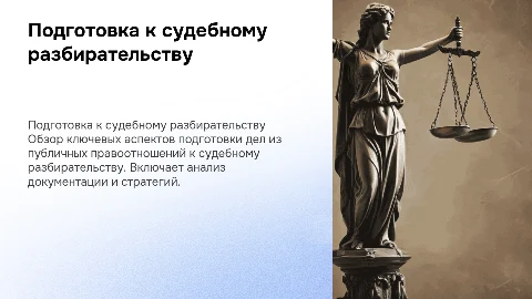 Подготовка дел из публичных правоотношений к суду
