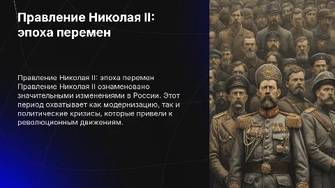 Правление Николая 2