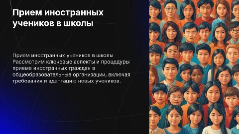 Прием иностранных граждан в общеобразовательные организации
