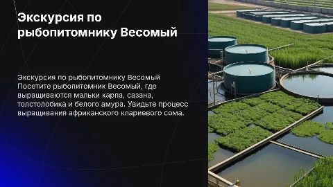 Экскурсия по рыбопитомнику Весомый: аквакультура и инновации