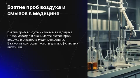 Взятие проб воздуха и смывов в медицинских организациях