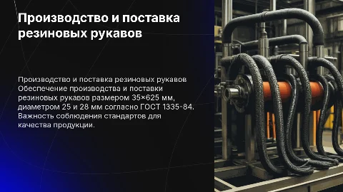 Производство и поставка резиновых рукавов по ГОСТ 1335-84