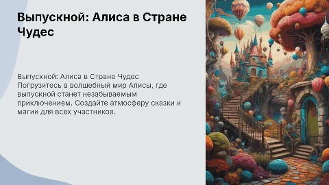 выпускной алиса в стране чудес