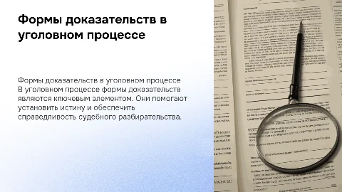 Формы доказательств в уголовном процессе: структура и виды