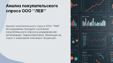 Анализ покупательского спроса в коммерческой организации