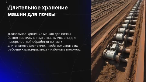 Постановка машин для поверхностной обработки почвы на хранение