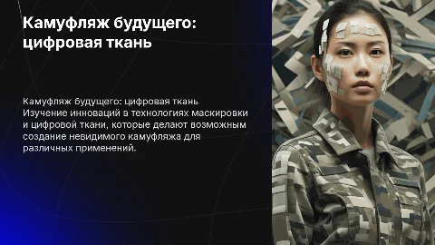 Камуфляж-невидимка и цифровая ткань
