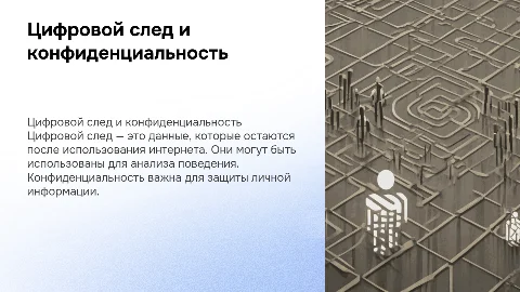 Презентация на тему "цифровой след и конфиденциальность"