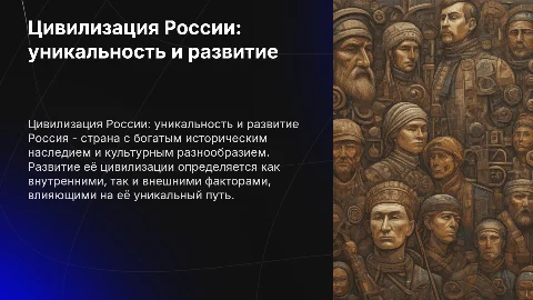 Особенности цивилизации России и ее развитие