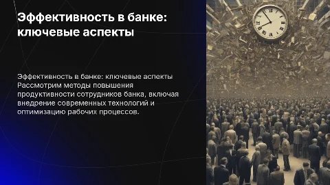 Повышение эффективности работы сотрудников банка