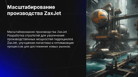 Масштабирование производства спортивных гидроциклов ZaxJet