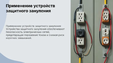применение устройств защитного зануления