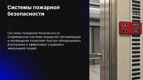 Система пожарной сигнализации и оповещения при пожаре