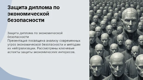 презентация на защиту диплома по экономической безопасности