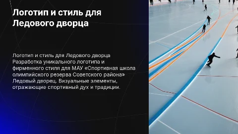 Разработка логотипа и фирменного стиля для Ледового дворца