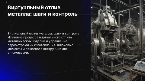 Процесс виртуального отлива металлического изделия: инструкция