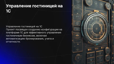 Создание конфигурации для управления гостиницей на 1С