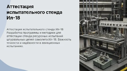Разработка программы аттестации стенда ресурсных испытаний