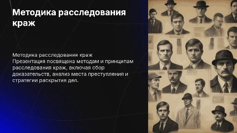 «Методика расследования краж»
