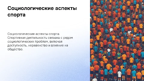 СОЦИОЛОГИЧЕСКИЕ ПРОБЛЕМЫ СПОРТИВНОЙ ДЕЯТЕЛЬНОСТИ