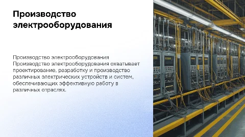 Производство электрооборудования