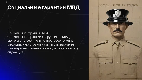 Социальные гарантии сотрудников органов внутренних дел