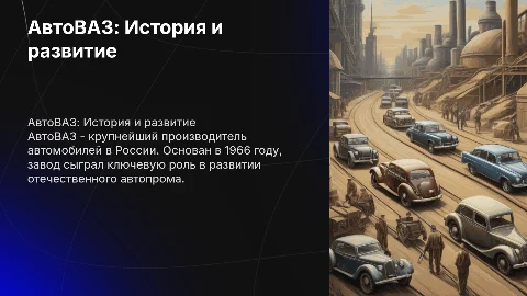 АвтоВАЗ История создания и развитие