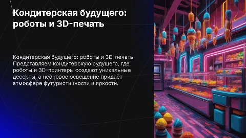 Кондитерская будущего: роботы, 3D-принтеры и неон