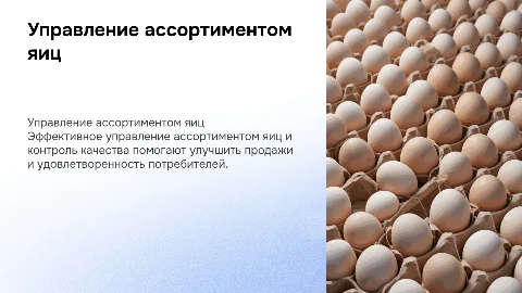 Управление ассортиментом яиц: экспертиза качества и стратегии