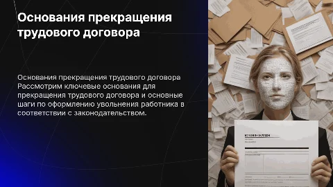 Основания прекращения трудового договора и оформление увольнения