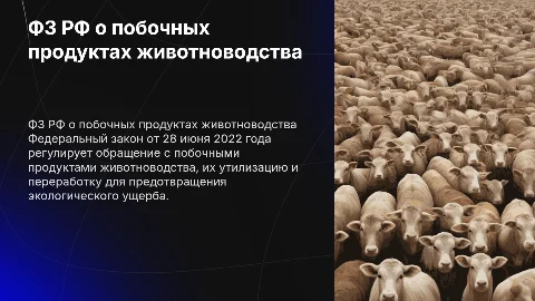 Федеральный закон о побочных продуктах животноводства