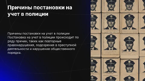 За что ставят на учет в полицию