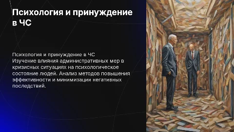 Психологические аспекты административного принуждения в ЧП