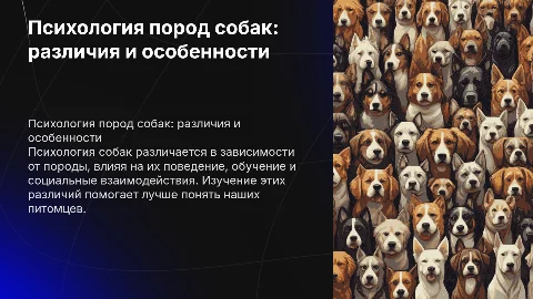 на тему: Психология различных пород собак​
